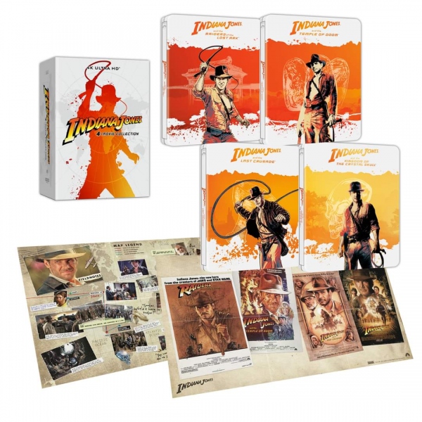 Blu-ray] Indiana Jones 4-Film Collection Steelbook LE (5disc: 4K UHD + 2D)  > NEW